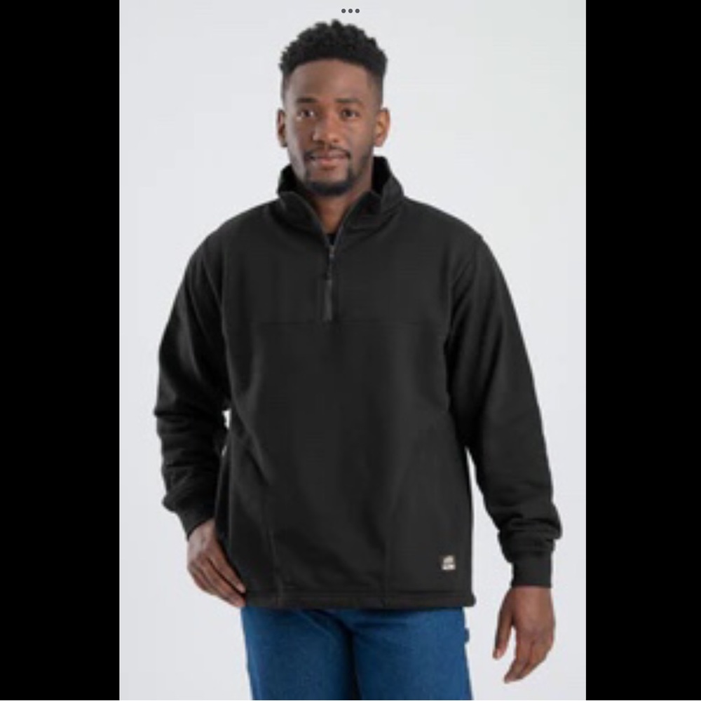 Berne Thermal Lined Quarter Zip-Black